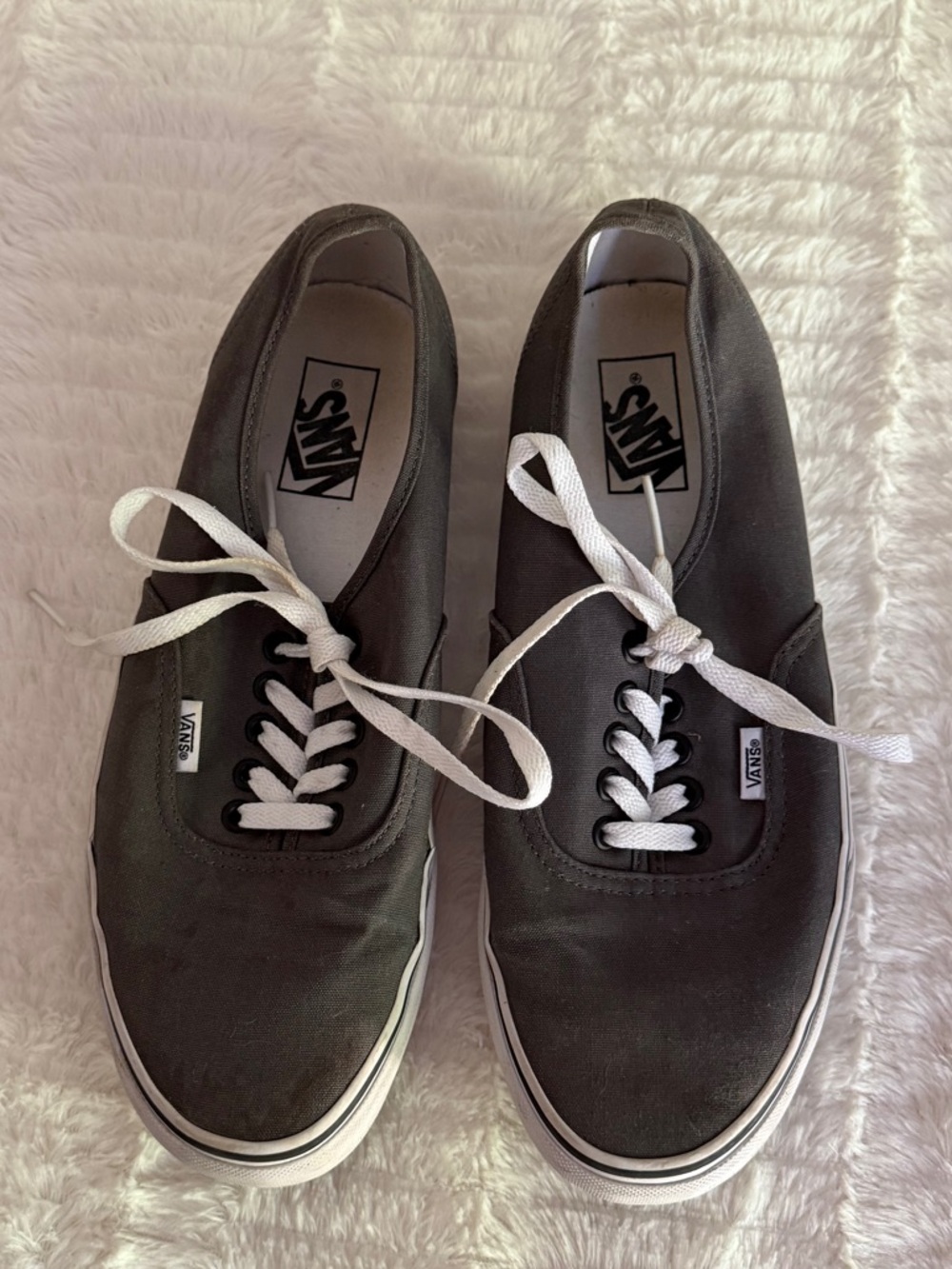 Vans Black Canvas Low-Top Sneakers with White Laces